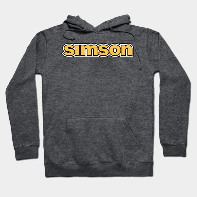 Simson logo (yellow) Hoodie by GetThatCar